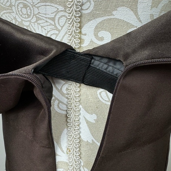 Ann Taylor Size 8 Dark Brown Silk Strapless Knee Length Dress Semi Formal Event - Picture 7 of 8